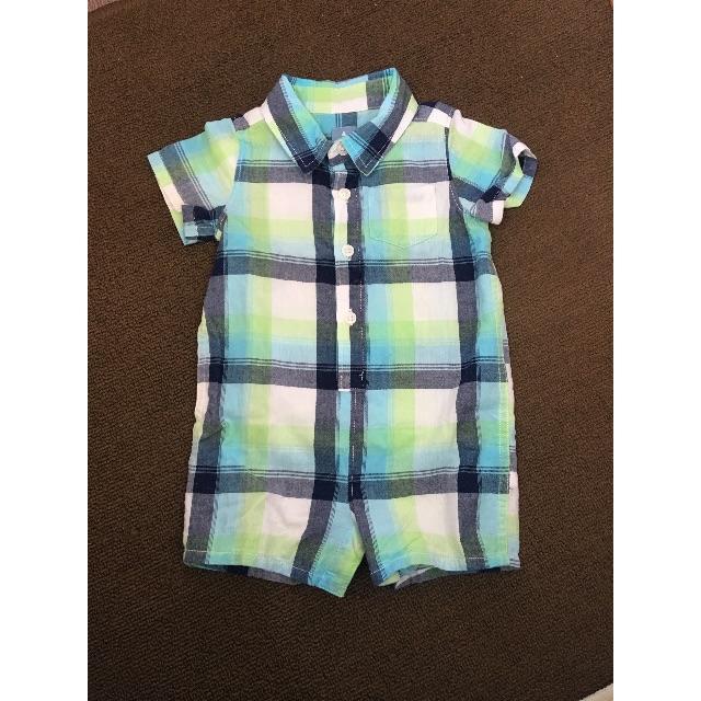 babyGAP(ベビーギャップ)のチェック柄♡ロンパ キッズ/ベビー/マタニティのベビー服(~85cm)(ロンパース)の商品写真