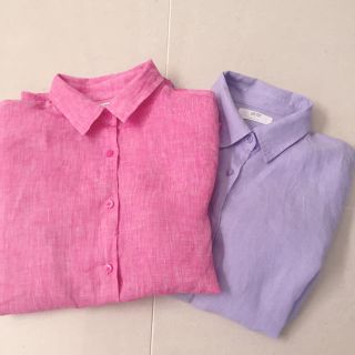 ユニクロ(UNIQLO)のUNIQLO リネンシャツ(シャツ/ブラウス(長袖/七分))