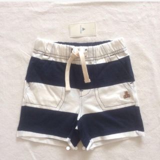 ベビーギャップ(babyGAP)の『新品』babyGAP ユニセックス ボーダー柄ショートパンツ 70㎝サイズ(パンツ)