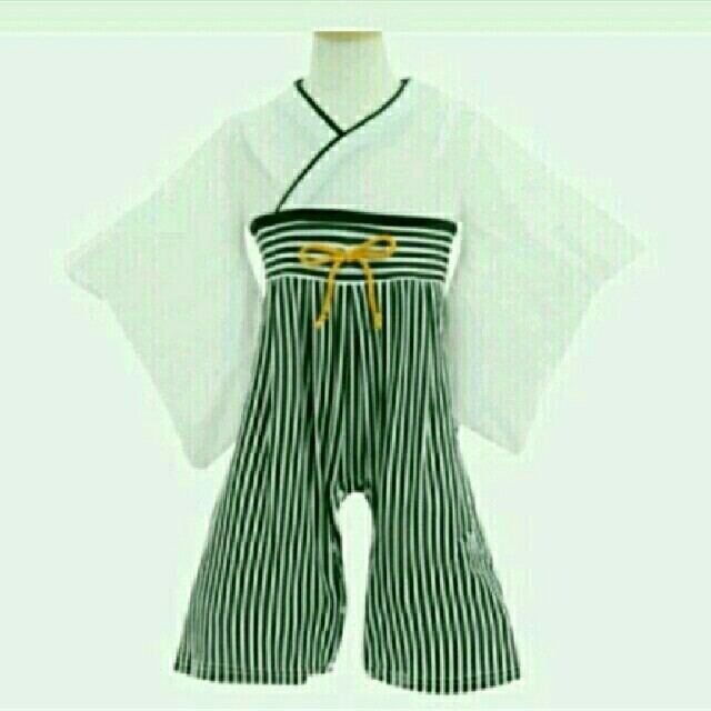 袴ロンパース 90 キッズ/ベビー/マタニティのキッズ服男の子用(90cm~)(和服/着物)の商品写真
