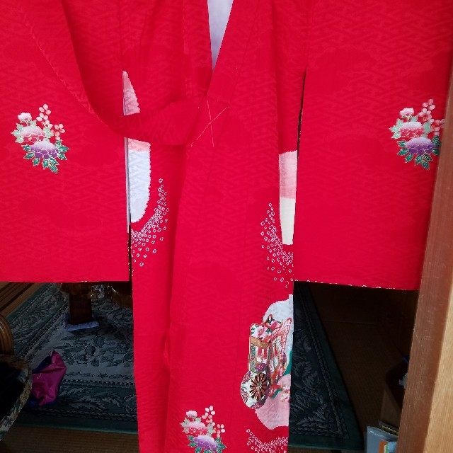 七五三　お着物と襦袢 キッズ/ベビー/マタニティのキッズ服女の子用(90cm~)(和服/着物)の商品写真