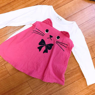 ムージョンジョン(mou jon jon)のネコみみトレーナー 女の子 110(Tシャツ/カットソー)