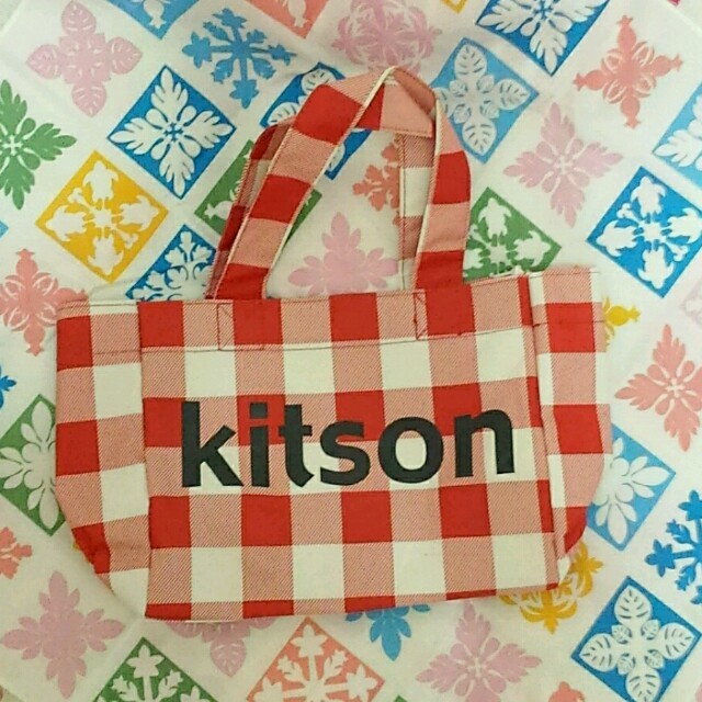 KITSON(キットソン)のkitsonチェック柄トートバッグ レディースのバッグ(トートバッグ)の商品写真