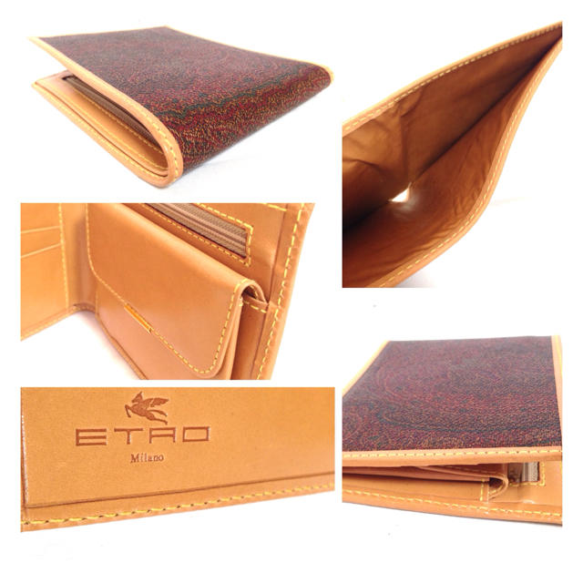 ETRO(エトロ)の『新品未使用』ETRO/エトロレザー折財布/正規品 レディースのファッション小物(財布)の商品写真