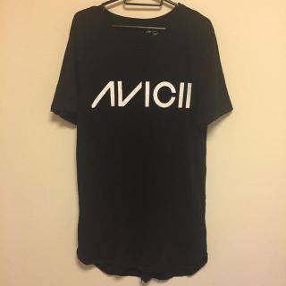 エイチアンドエム(H&M)のH&M × AVICII アビーチー コラボ ロング丈 Tシャツ S 中古(Tシャツ/カットソー(半袖/袖なし))