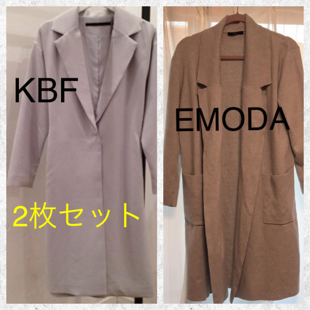 KBF(ケービーエフ)のKBF EMODA アウター2枚セット レディースのジャケット/アウター(トレンチコート)の商品写真