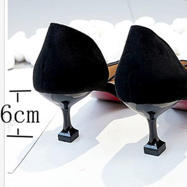 1回着用　21.5センチ　ハイヒール　6センチ　黒 レディースの靴/シューズ(ハイヒール/パンプス)の商品写真