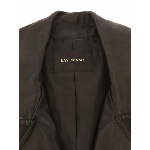 Ray BEAMS(レイビームス)の美品  RayBEAMS 本革ライダースジャケット  レディースのジャケット/アウター(ライダースジャケット)の商品写真