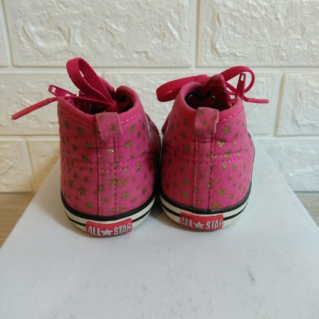 CONVERSE(コンバース)のコンバーススニーカー　14センチ　星　ピンク　女の子 キッズ/ベビー/マタニティのベビー靴/シューズ(~14cm)(スニーカー)の商品写真