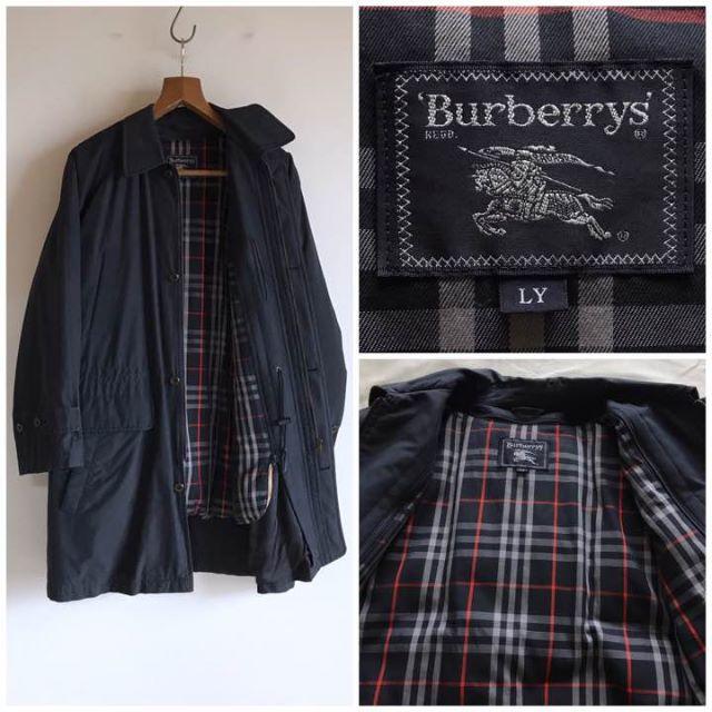 BURBERRY(バーバリー)のヴィンテージ バーバリー ダウンライナー付き ステンカラーコート ネイビー レディースのジャケット/アウター(ダウンコート)の商品写真