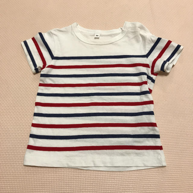 MUJI (無印良品)(ムジルシリョウヒン)の無印ボーダーＴシャツ 80cm キッズ/ベビー/マタニティのベビー服(~85cm)(Ｔシャツ)の商品写真