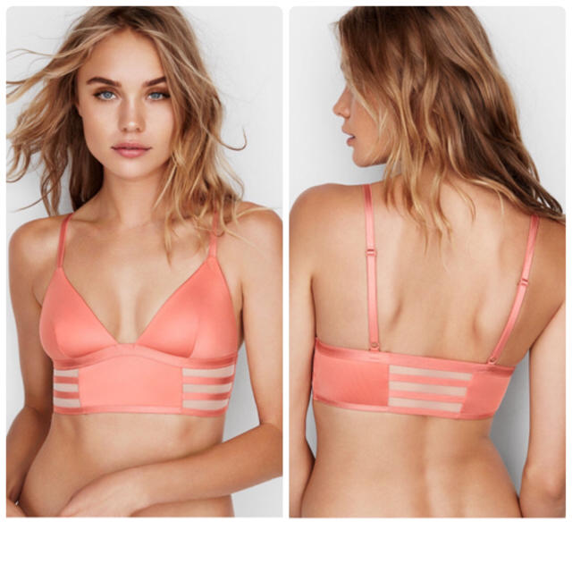 Victoria's Secret(ヴィクトリアズシークレット)の【オシャレ】ヴィクトリア シークレット サテン パット付き ブラレット レディースの下着/アンダーウェア(ブラ)の商品写真