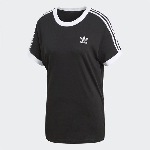adidas(アディダス)のS【新品/即日発送OK】adidas オリジナルス レディース Tシャツ3 黒 レディースのトップス(Tシャツ(半袖/袖なし))の商品写真