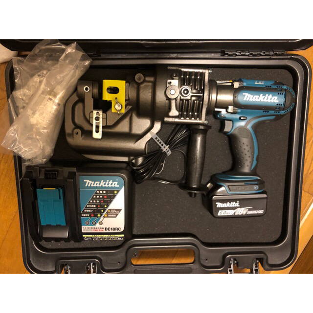 お買得】 マキタ Makita 充電式パンチャ 携帯油圧式 バッテリー 充電器付