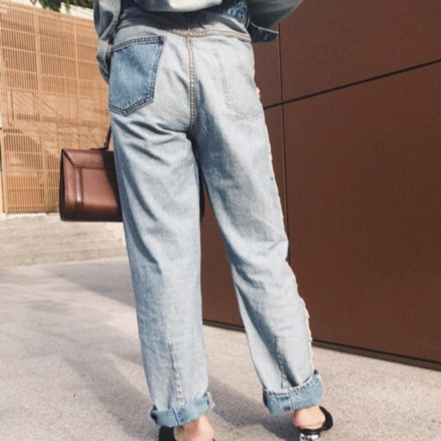 Ameri VINTAGE(アメリヴィンテージ)の22日まで☆試着のみ♡ameri♡REMAKE DENIM PANTS レディースのパンツ(デニム/ジーンズ)の商品写真