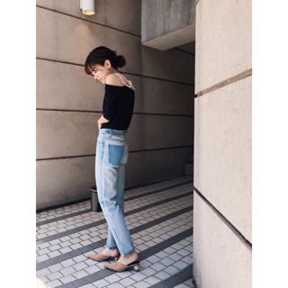 22日まで☆試着のみ♡ameri♡REMAKE DENIM PANTS