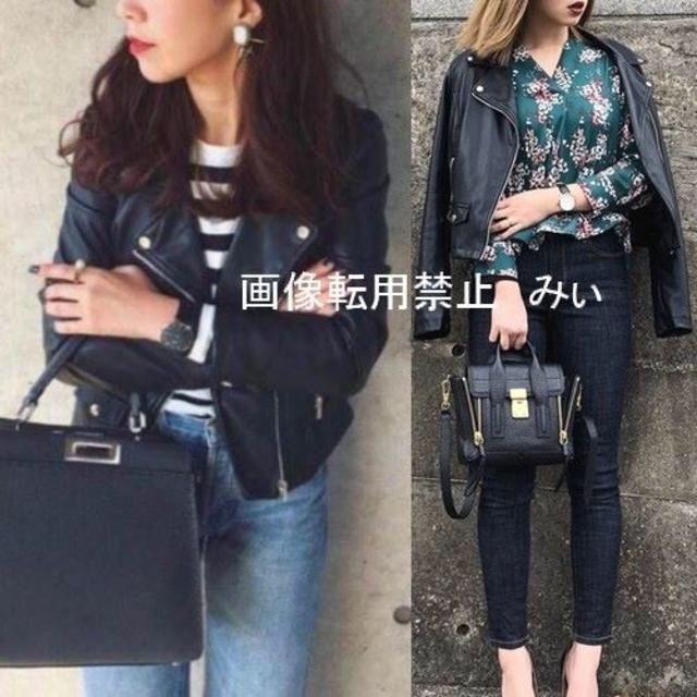 ZARA(ザラ)の新品　モデル愛用★ライダース ZARA Lサイズ レディースのジャケット/アウター(ライダースジャケット)の商品写真