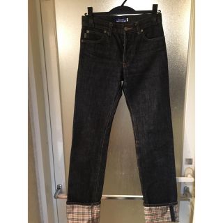 バーバリーブルーレーベル(BURBERRY BLUE LABEL)のバーバリーロールアップブラックdenim36(デニム/ジーンズ)