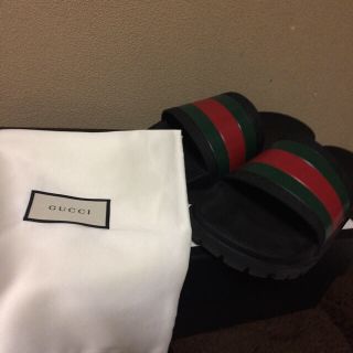 グッチ(Gucci)のりん様専用 gucci グッチ ウェブ ストライプ スライドサンダル(サンダル)