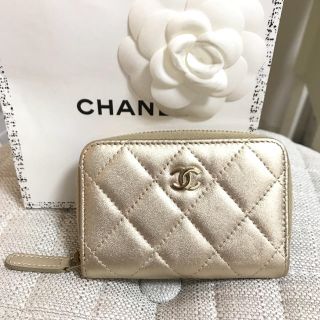 シャネル(CHANEL)の正規品レアシャネル コインケース カードケース ゴールド(コインケース)