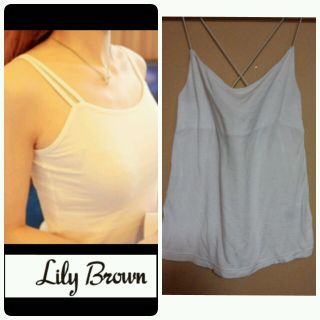 リリーブラウン(Lily Brown)のlilybrown♡ホワイトキャミ(キャミソール)