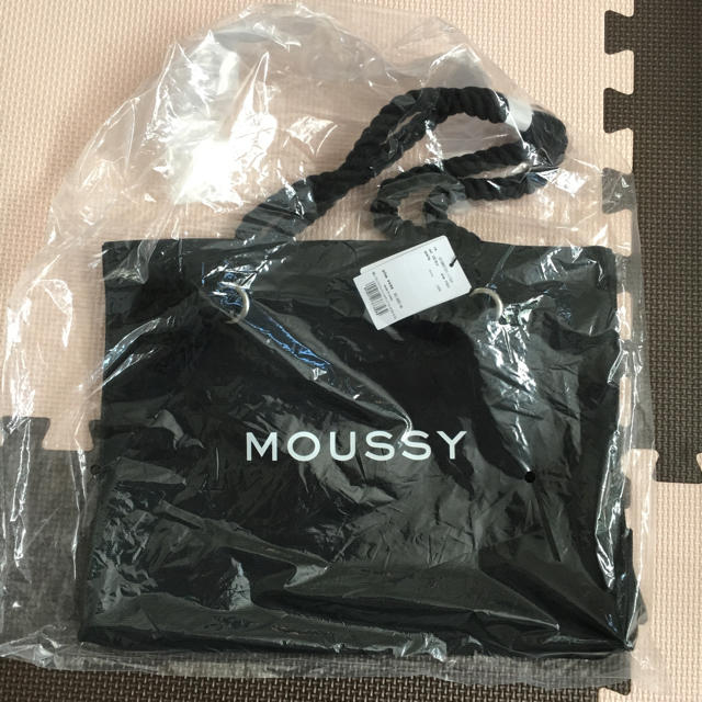 moussy(マウジー)のmoussy キャンバストートバッグ ブラック レディースのバッグ(トートバッグ)の商品写真