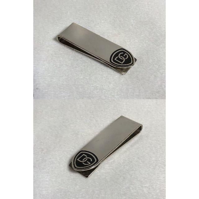 正規 ドルチェ&ガッバーナ DGロゴマネークリップ黒×クローム 財布 ウォレット