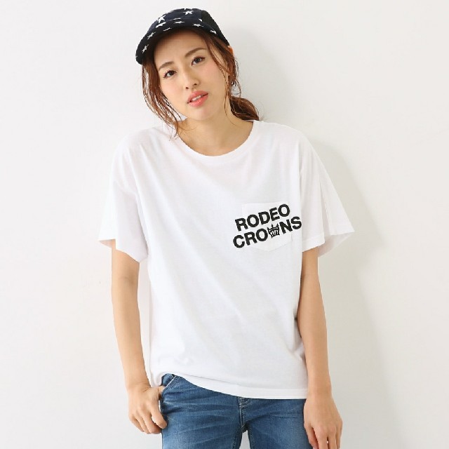 RODEO CROWNS WIDE BOWL(ロデオクラウンズワイドボウル)のゆらゆらママさま分 レディースのトップス(Tシャツ(半袖/袖なし))の商品写真