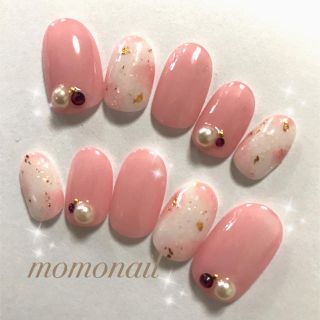 大人気♡シェル埋め込み ネイルチップ