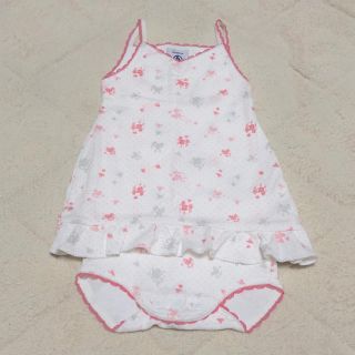 プチバトー(PETIT BATEAU)のインナー トップス風ロンパース(ロンパース)