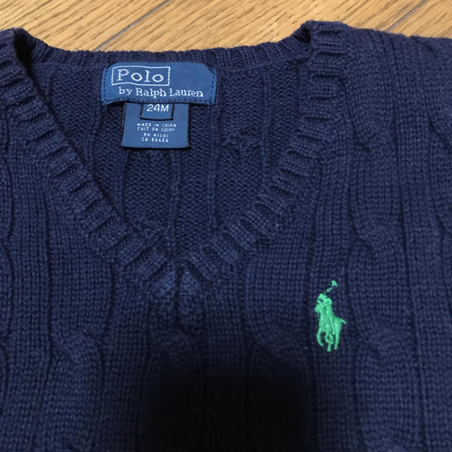 POLO RALPH LAUREN(ポロラルフローレン)のポロラルフローレン ニットベスト 美品 キッズ/ベビー/マタニティのキッズ服男の子用(90cm~)(ニット)の商品写真