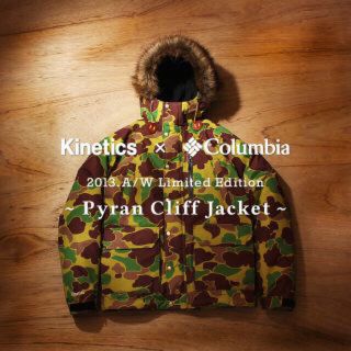 キネティックス(kinetics)のkinetics × Columbia ダックカモ ダウンジャケット(ダウンジャケット)