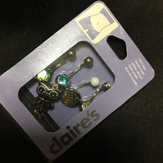 クレアーズ(claire's)の新品 送料込 へそピ 4本セット ラインストーン フクロウ クレアーズ(ピアス)