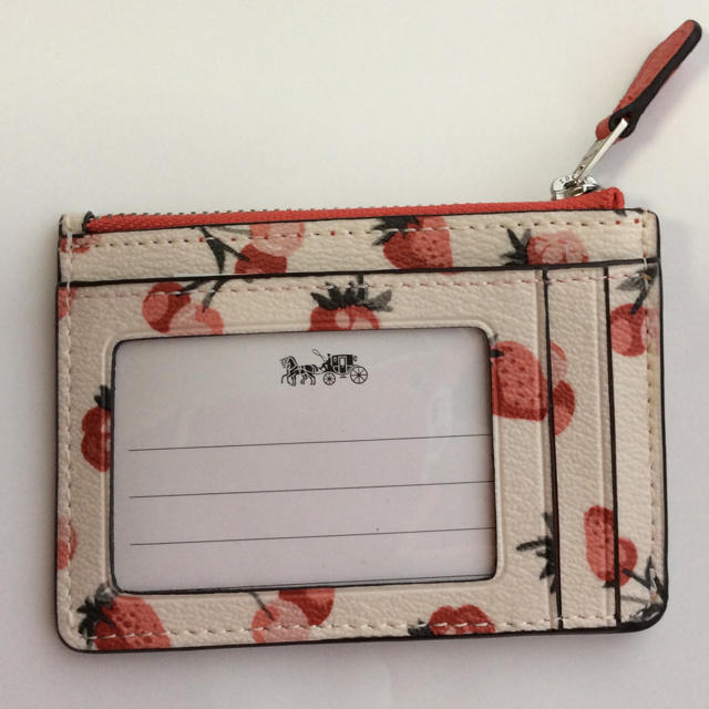 コーチ COACH フルーツ柄 キーリング付きカードケース