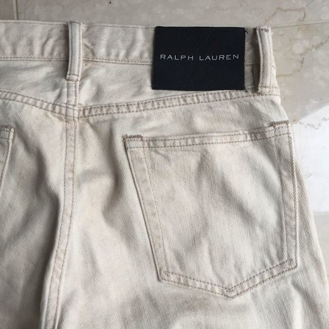 Ralph Lauren(ラルフローレン)のRALPH  LAUREN  生成り  デニムパンツ♪ メンズのパンツ(デニム/ジーンズ)の商品写真