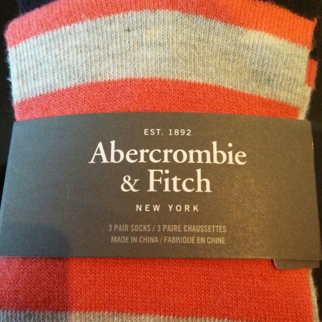 Abercrombie&Fitch(アバクロンビーアンドフィッチ)のメンズ☆アバクロ　新品3P ソックス メンズのレッグウェア(その他)の商品写真