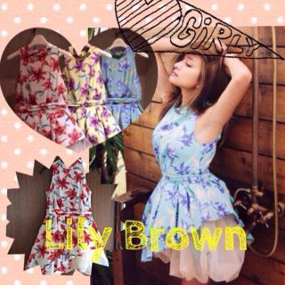 リリーブラウン(Lily Brown)のLily Brownアシンメトリーワンピ(ミニワンピース)