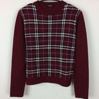 バーバリーブラックレーベル(BURBERRY BLACK LABEL)の美品 BURBERRY BLACK LABEL 長袖ニット タータンチェック 1(ニット/セーター)