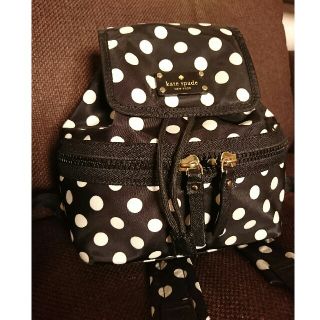 ケイトスペードニューヨーク(kate spade new york)のケイトスペード水玉ドット柄リュック黒ブラックkate spade(リュック/バックパック)