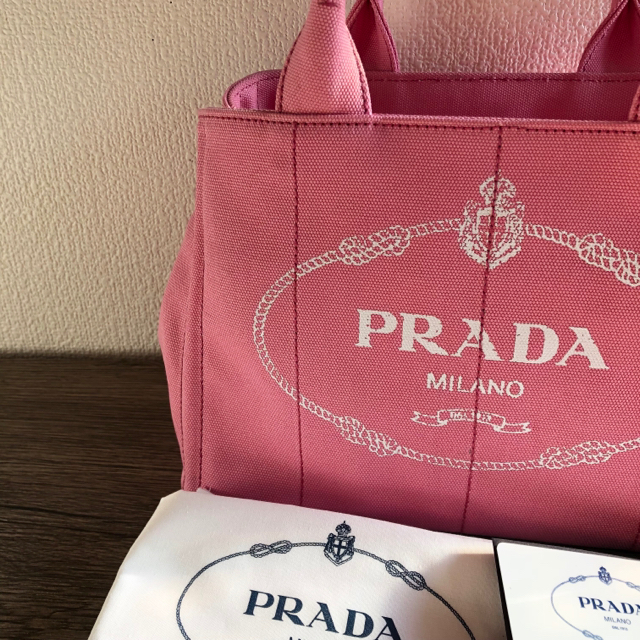 PRADA - 新作 プラダ カナパ Sサイズ 2way バッグ ピンク はるくんママ