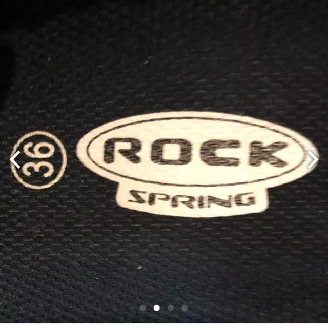 ROCK SPRING 36(Ｓ)デニム風カラー 編み込みゴムスリッポン型です レディースの靴/シューズ(スリッポン/モカシン)の商品写真