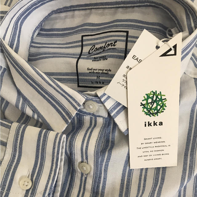 ikka(イッカ)の新品◇ikka イッカ 長袖 ストライプ レギュラーシャツ シャツ  コットン レディースのトップス(シャツ/ブラウス(長袖/七分))の商品写真