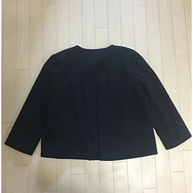 ZARA(ザラ)のZARA ザラ Mサイズ ノーカラージャケット ネイビー レディースのジャケット/アウター(ノーカラージャケット)の商品写真