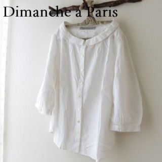 イエナ(IENA)のdimanche a paris ディマンシェ　ア　パリ　白シャツ(シャツ/ブラウス(長袖/七分))