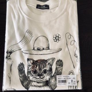 ヒグチユウコ MOE きせかえこねこ 限定 Tシャツ Mサイズ(Tシャツ(半袖/袖なし))