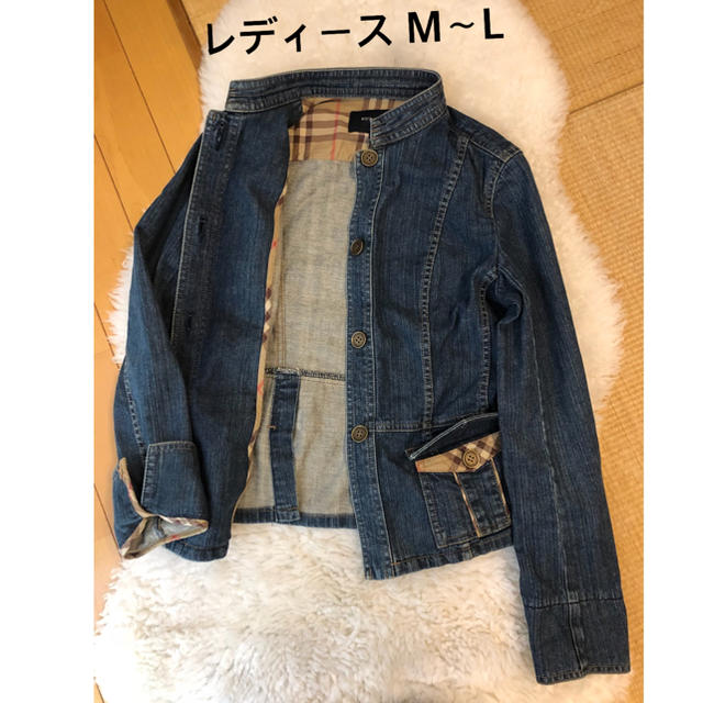 BURBERRY(バーバリー)の美品バーバリーBurberry上質コットンデニムジャケット♫M〜L レディースのジャケット/アウター(Gジャン/デニムジャケット)の商品写真