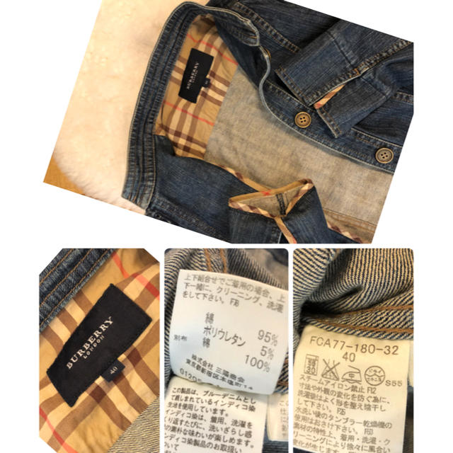 BURBERRY(バーバリー)の美品バーバリーBurberry上質コットンデニムジャケット♫M〜L レディースのジャケット/アウター(Gジャン/デニムジャケット)の商品写真