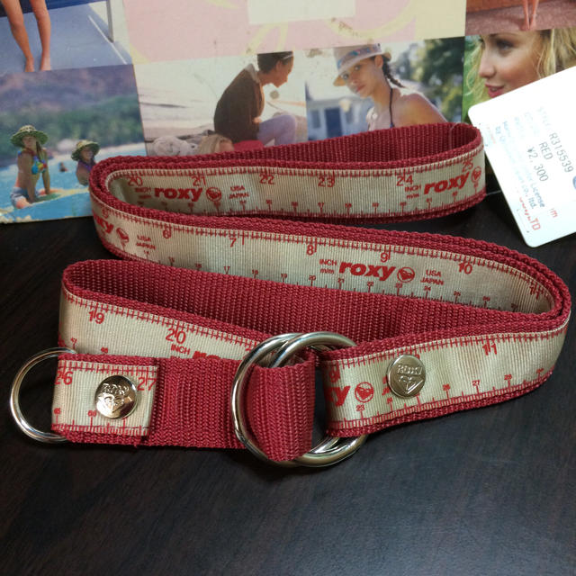 Roxy(ロキシー)の新品★ROXY【ロキシー】ベルトRED レディースのファッション小物(ベルト)の商品写真