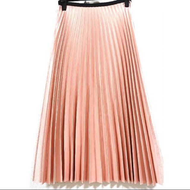 ZARA(ザラ)のZARA ザラ 綺麗色光沢 ミモレ丈 プリーツスカート s レディースのスカート(ひざ丈スカート)の商品写真