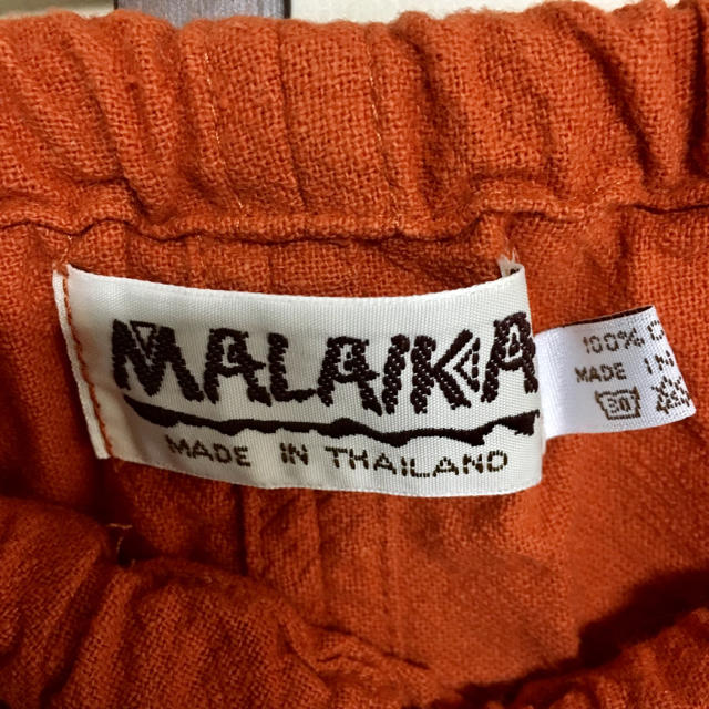 MALAIKA(マライカ)のMALAIKA アジアンパンツ オレンジ ハーフ パンツ メンズ メンズのパンツ(ショートパンツ)の商品写真
